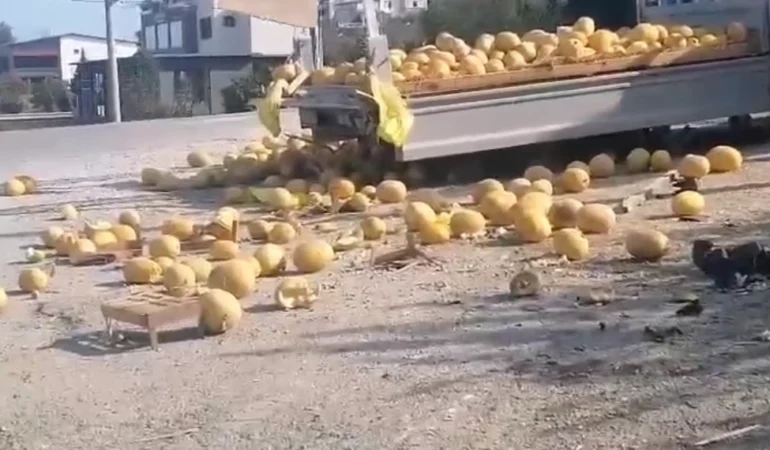 Düzce’de Kavun Satıcısına Çarpan Araç Kaza Yaptı