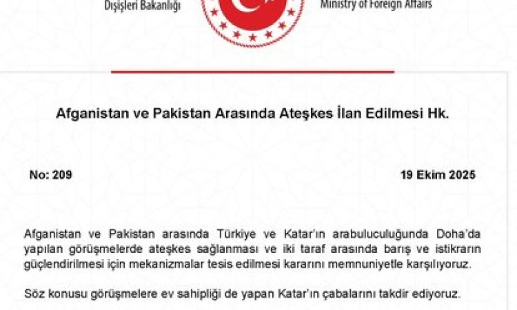 Türkiye ve Katar’dan Afganistan-Pakistan’a Barış