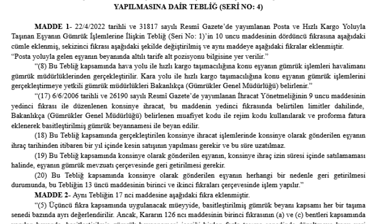 Gümrükte Yeni Düzenlemeler: Posta ve Kargo İçin!